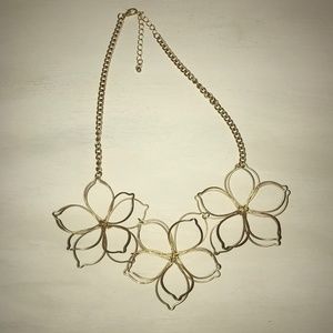 Gold floral necklace